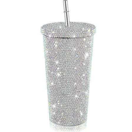 Bling Diamond Tumbler Glitter Vattenflaska Med Lock