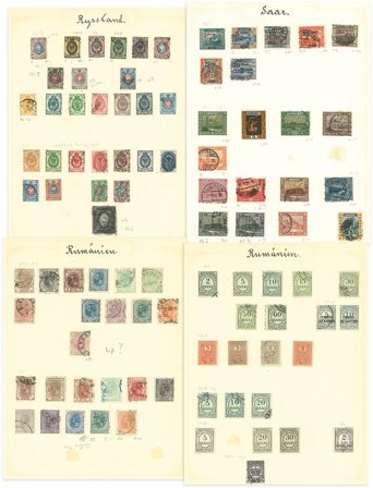 Europa - Ubrugt og stemplet samling