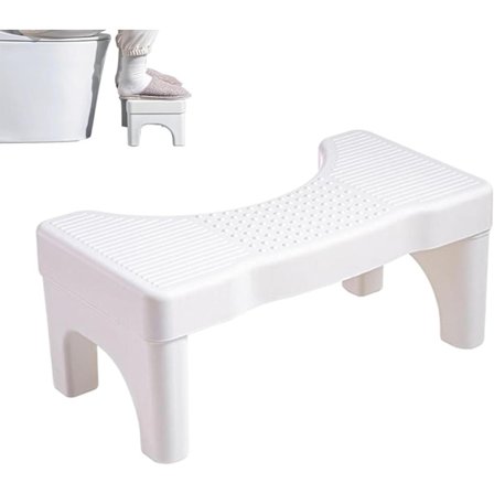 WC-jakkara 40 x 21 cm - Liukumaton kyykistysjakkara kylpyhuoneeseen, hitaaseen vatsaan