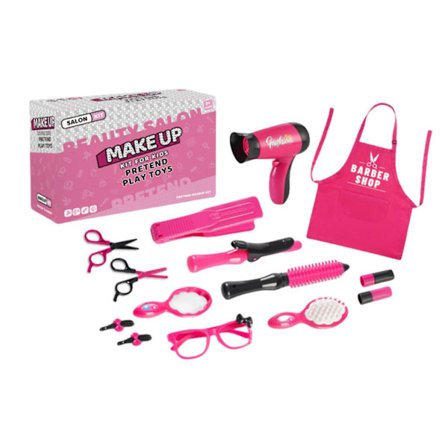 Børns legehus frisørlegetøjssæt, pige smykker håndtaske barberbutik frisørsæt, drenge og piger pædagogiske legetøj gaver(A)