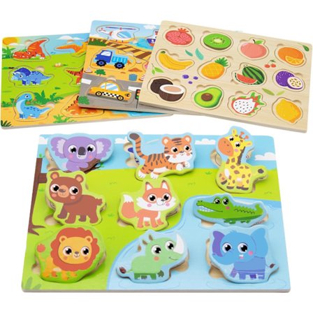 Træpuslespil Montessori-spil 1 2 3 4 år Puslespil til Legetøj til 2-6 år Pædagogisk spil Træspil til _max