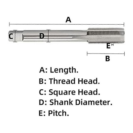 M14x1.25x200 Erittäin Pitkä Kierretappi, Erittäin Pitkä Kierretappi M14 X 1.25 X 200[PL]
