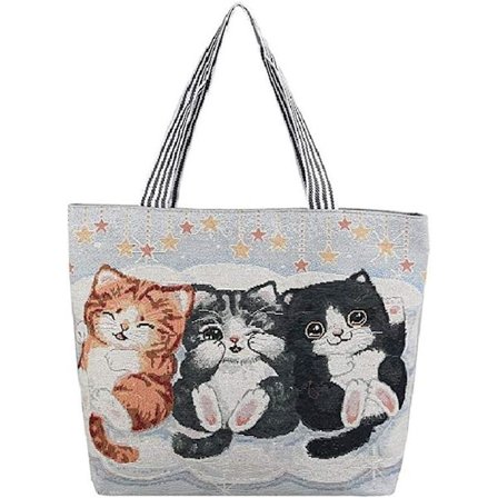 Canvas Tote Bag For Women,reusable Grocery Shopping Bag Portable Shoulder Bag School Bag A916-411