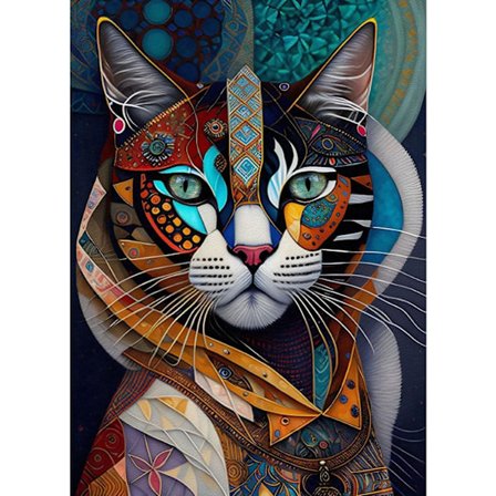 30*40CM Kat Fuld 5D Diamant Maleri, Diamant Maleri Kat Diamon