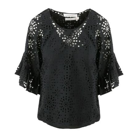 See by Chloé Cut-Out Bluse Sort, Dame