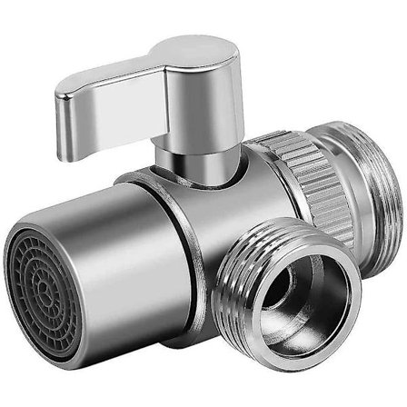 Messinkinen keittiö- tai kylpyhuoneen WC-hanan jakaja hana-adapteri 3