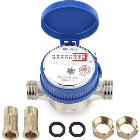 Vandmålerhane, koldtvandsmåler, med digitalt display, enkelt vandstrøms tør måler måleværktøj til hjemmehave