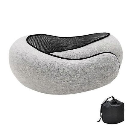Matkustustyyny U-muotoinen Muistivaahto Niskatyynyt Hieronta Niskatyyny Nukkumistyyny Lentokone Tyyny Kohdunkaulan Terveydenhuolto Tyyny vaaleanharmaa