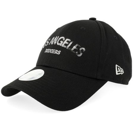 New Era - MLB Svart adjustable Keps - Los Angeles Dodgers Womens Sequin Wordmark 9FORTY Black Adjustable @ Hatstore