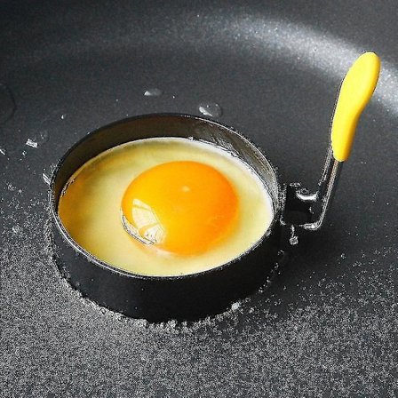 Svart Stål Egg Steker Pannekakering Omelett Stekt Egg Rund Former Eggform Stjerne Egg Steker Blomst Form Egg Steker