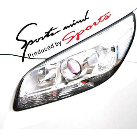 Sports Style Bil Front Cover Dekal Reflekterande Ljus Ögonbryn St