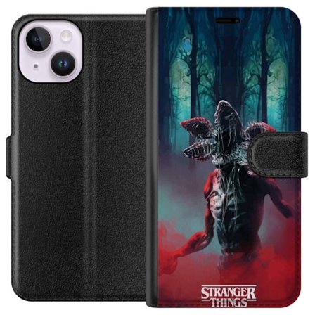 Kompatibelt Plånboksfodral till Apple Apple iPhone 14 Stranger Things Netflix 80-tals mystik skräck