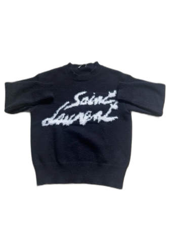 Svart stickad Saint Laurent tröja
