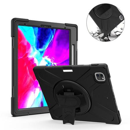 Pennholder-etui for iPad Pro 12,9 tommer med håndstropp, justerbart stativ, kamerabeskyttelse