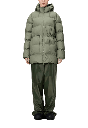 Rains W Alta Puffer Parka W3T4 Jackor Dam Grön XS