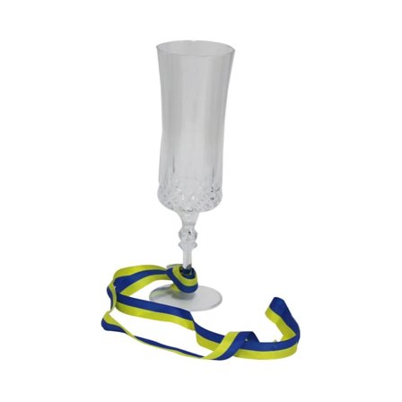 Hedlunds Champagneglas med sidenband Partytillbehör Flerfärgad 6 CM