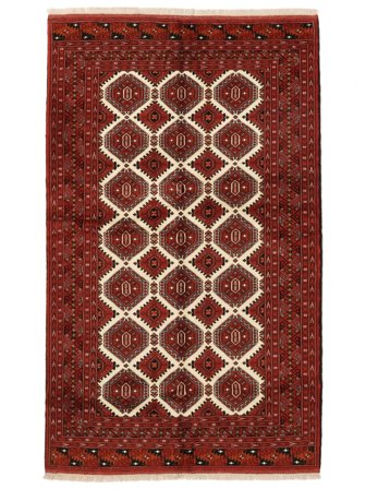 Tapete Oriental Turcomano 157X253 Vermelho Escuro/Preto (Lã, Pérsia/Irão)