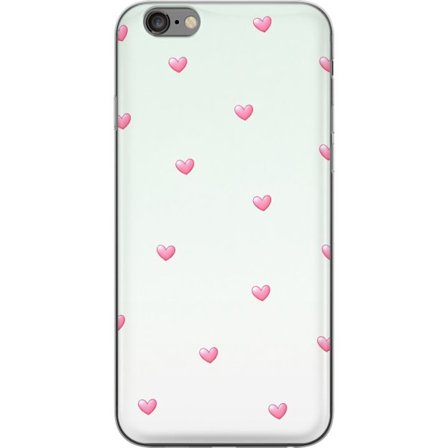 Yhteensopiva Puhelinkuori Apple Apple iPhone 6 Plus Minimalistinen kuvio vaaleanpunaisilla sydämillä vaalealla taustalla, suloinen ja yksinkertainen