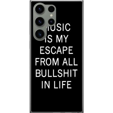 Samsung Galaxy S23 Ultra Läpinäkyvä kuori Musiikki on eläm