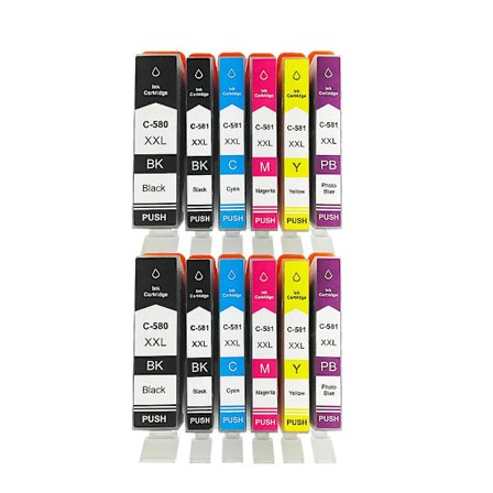 Yhteensopiva PGI580 PGI-580 PGI 580 CLI 581 XXL -mustekasetti CANON PIXMATS705/TR7550/TR8550/TS6150/TS6151/TS6250/TS9551C -tulostimiin