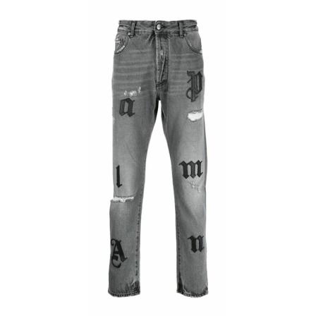 Palm Angels, Palm Angels Jeans Grey Grijs, Heren, Maat:W30,Katoen