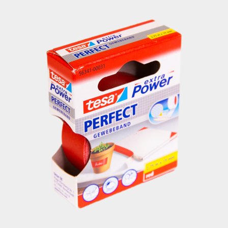 Nastro adesivo / nastro tessuto Tesa PERFECT Extra Power, 19 mm x 2.75 metri, rosso