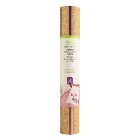 3 silver, guld, rött glitter påstrykbara flexlakan 12" x 12" - Cricut