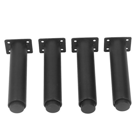 Justerbare stålben til seng, skab, skrivebord - sæt med 4 skridsikre metalben