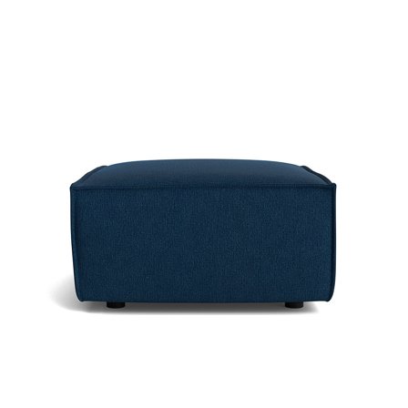 Lyon Pouf Hocker in Aragon Blau, moderner Sitzkomfort für Ihr Zuhause, stilvolles Design und bequeme Polsterung, Maße 98x86cm groß.