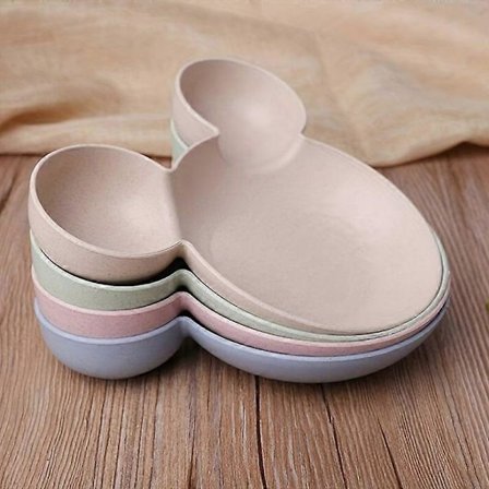 4 st Mickey Vetehalm Skål Bestick Minnie Skål Gåva Rolig Middagstallrik Fruktskål För Restauranganvändning