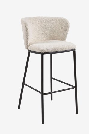 Kave Home - Pall Ciselia, 2 -pack - Vit - Barstolar & pallar - Från Homeroom