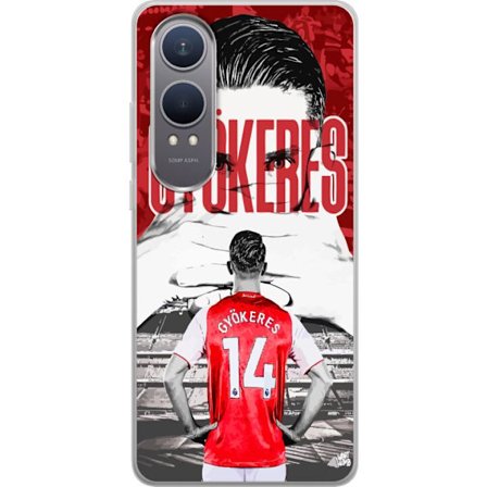 Yhteensopiva Puhelinkuori OnePlus Nord CE4 Lite Viktor Gyökeres Arsenal - Jalkapallomotiivi paidalla numerolla 14 areenalla