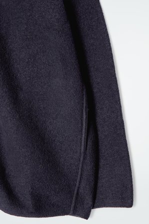 COS Women's Boiled-Wool Zipped Jacket in Blue