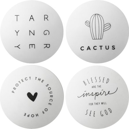 4-pack Vita Dörrstopp Wallskydd Sovrumsdörr Stötdämpare Matta