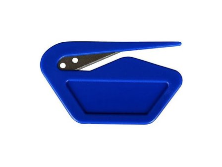 Kuvertöppnare, plast, 80 x 45 mm, blå - Lyreco - Emballage och lagerutrustning - Knivar och saxar - Brevöppnare