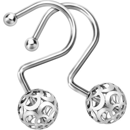 Silver metall duschdraperi krokar Ringar, metall dusch krokar - high quality