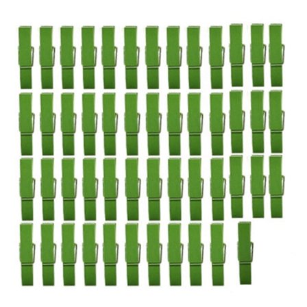 50 Stykker Farverige Træ-tøjklemmer Rustbestandige Klemmer til Vasketøj Tøjmappe Stilfulde Fotohængeklemmer Grøn