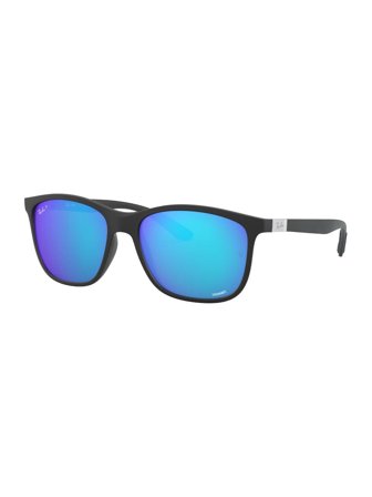 Ray Ban Tech Unisex sunglasses with a frame made of plastic in black and lenses made of plastic in blue