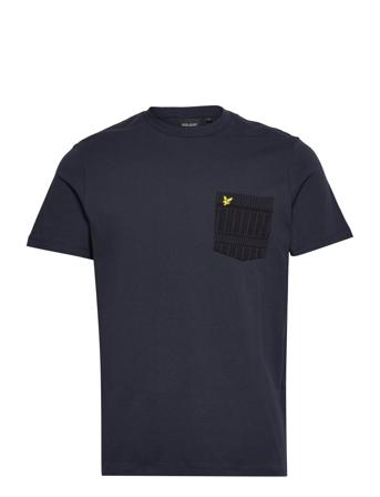Grid Pocket Tshirt T-shirts Short-sleeved Marineblå Lyle & Scott