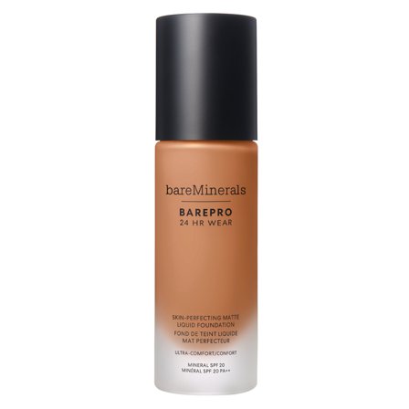 bareMinerals BAREPRO 24 HR WEAR Skin-Perfecting Matte Liquid Foundation Medium Deep 46 Cool 30ml - Fondotinta liquido