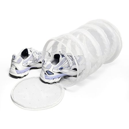 2 stk. sko vaskepose anti-deformation fortykket skoovertræk netpose til dovne mennesker speciel hængende netpose til vaskemaskine cylindrisk