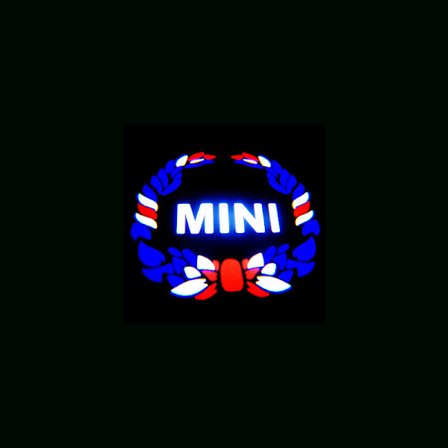 2 st för mini-beställningslampa projektionslampa återmonterad led dekorativ laserdörrlampa (stil 2)