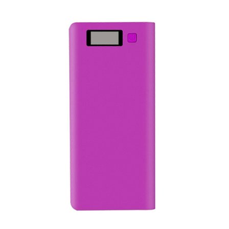 30000mAh 8x18650 Power Bank Skal Digital Display Batterilåda DIY Micro Type-C USB Mobiltelefon Laddningsbox Fodral Lila