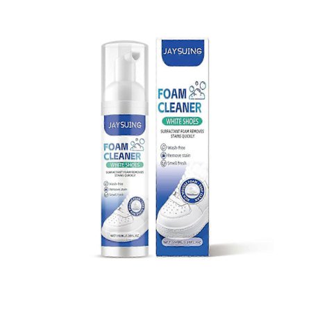 Djuprengörande & Vitgörande Skumrengöring för Små Vita Skor - Skonsam, Effektiv Fläckborttagning för Sportskor, 100ml