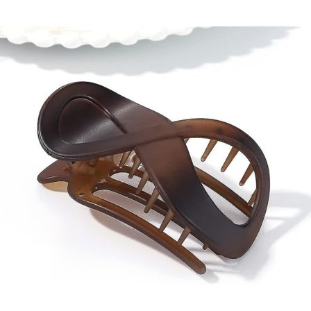 8-tands hårklips, hårklips med bagerste ske, andeknabklips med bagerste ske, 2 stk. haj klips med krøllet hår