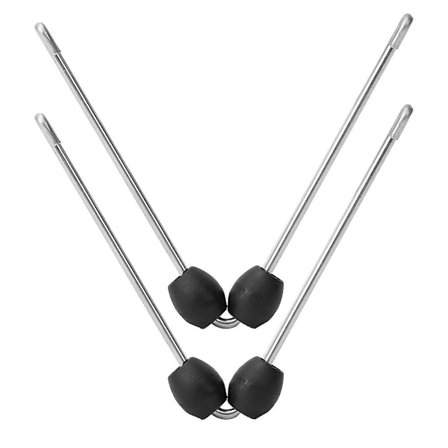 Rustfrit Stål Speargun Latex Slange V-formet Stik 2 stk Tilbehør (SSA Y017)