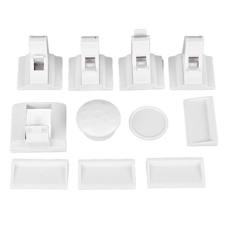 4 st Barnsäkerhet Magnetiska Lås Justerbara Barnsäkra Skåp Lådlås med Nyckel