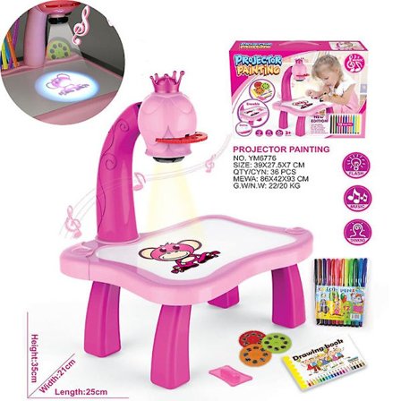 Ritbord för barn med projektor, pedagogisk rittavla