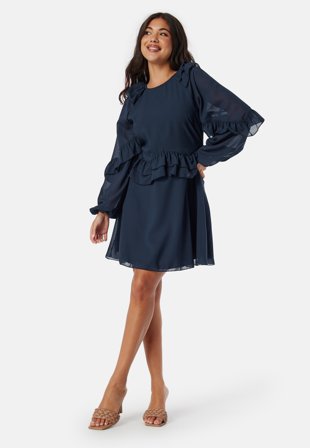 BUBBLEROOM Round Neck Short Frill Dress Klær