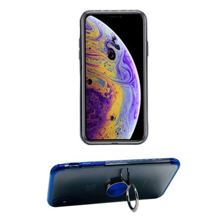 TG Beskyttende Silikondeksel med Ringholder - iPhone X/XS Blå